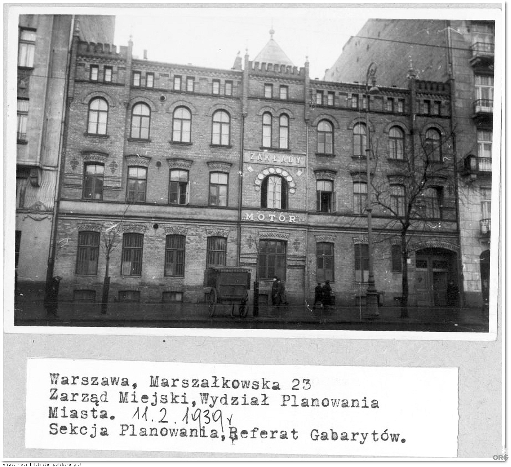 Fabryka „Motor” — widok główny — Marszałkowska 21/25