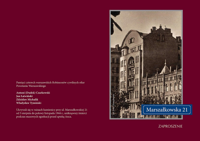 Zaproszenie na odsłonięcie tablicy — str. 1