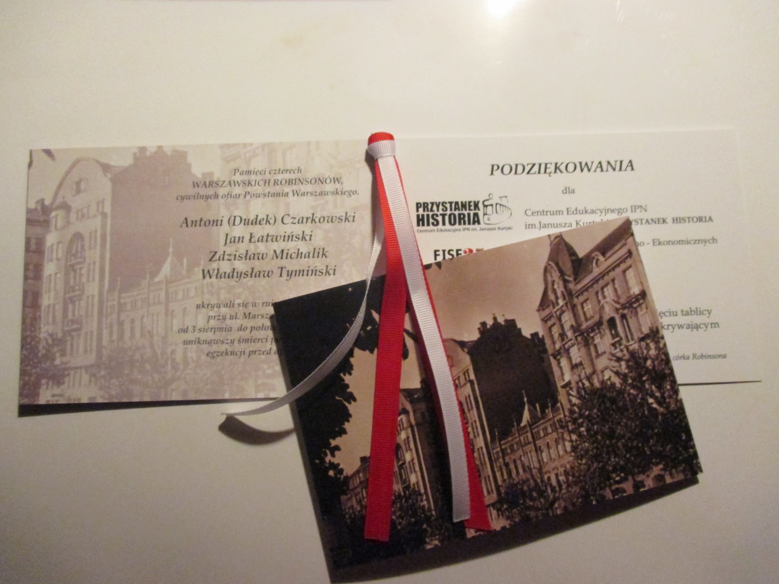Podziękowania — karty pamiątkowe